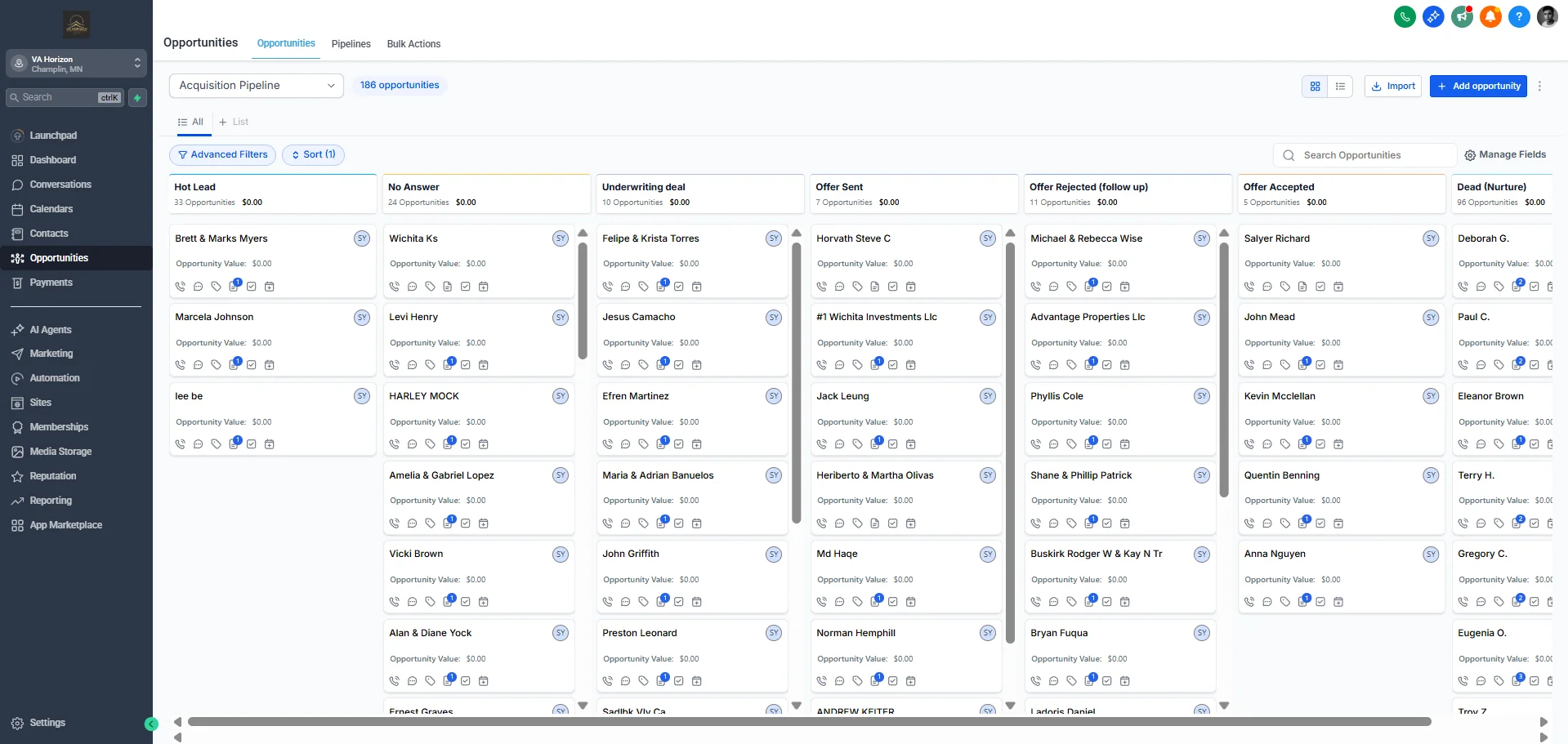 CRM Pipeline View