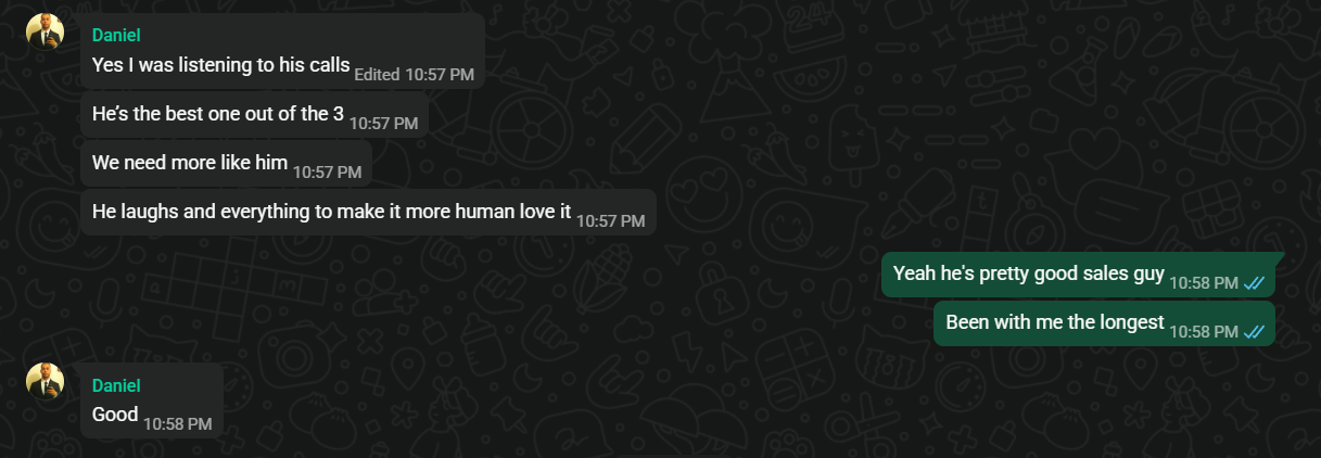 Customer testimonial