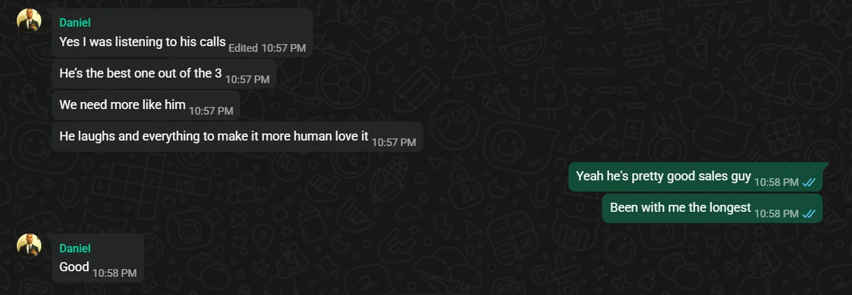 Customer testimonial