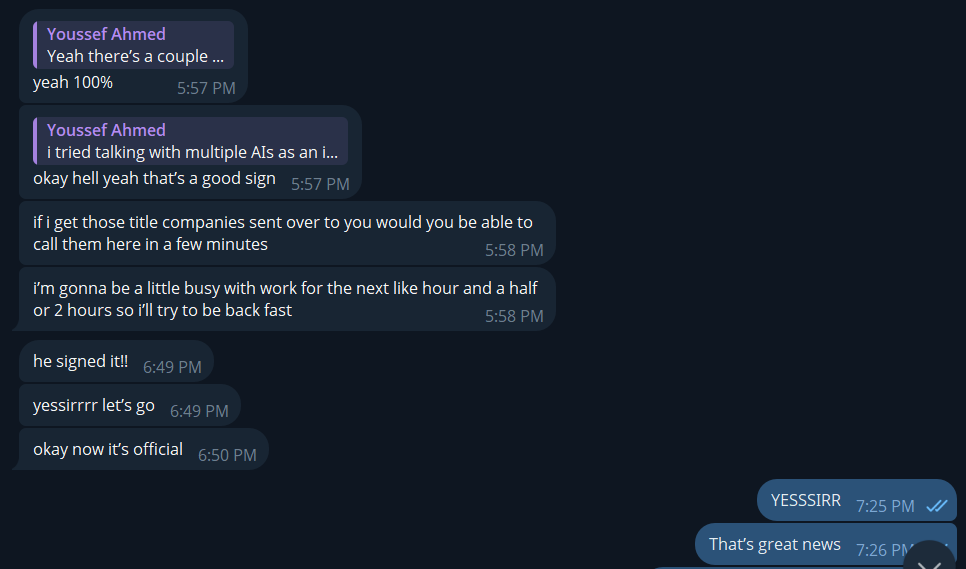 Customer testimonial